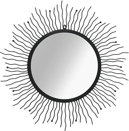 Unbranded Wall Mirror Sunburst Black