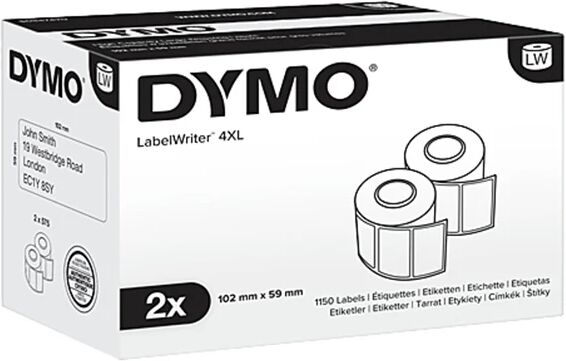 Dymo Lw 102 Mm X 59 Mm White X 2