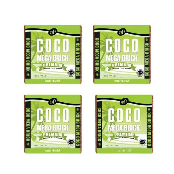 Nutrifield 4X 5Kg Coco Mega Brick Premium Coir Peat Organic Plant Growth Medium