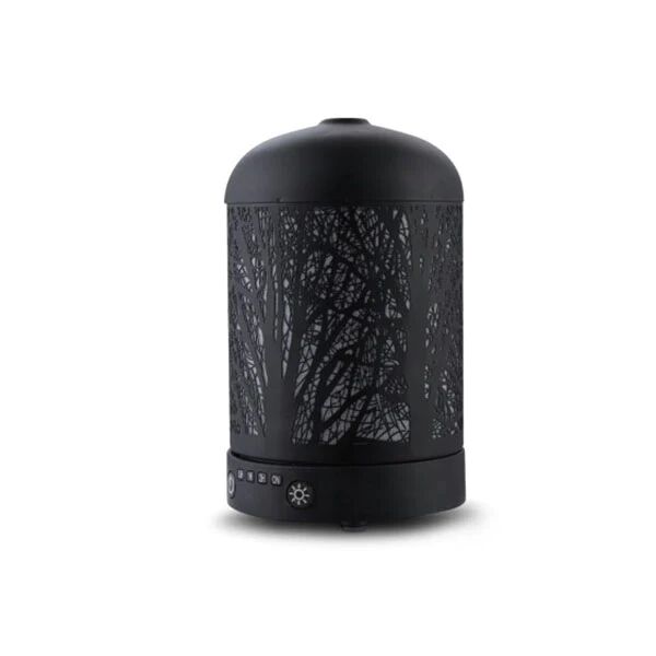 Devanti Aroma Diffuser LED Night Light Black Forrest Pattern 160ml