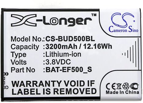 Cameron Sino Bud500Bl Battery Replacement For Bluebird Barcode Scanner