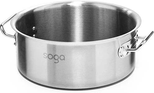 Soga Stock Pot 23L Top Grade Thick Stainless Steel Without Lid