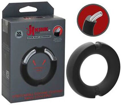 Doc Johnson Kink Hybrid Silicone Covered Metal Cock Ring Black