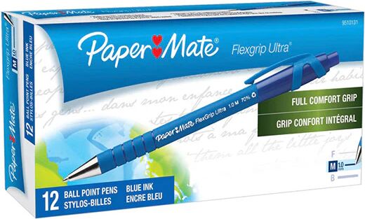 Expo Papermate Flexgrip Retract Ballpen Blue Box Of 12