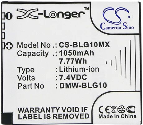 Cameron Sino Blg10Mx Battery Replacement For Panasonic Camera