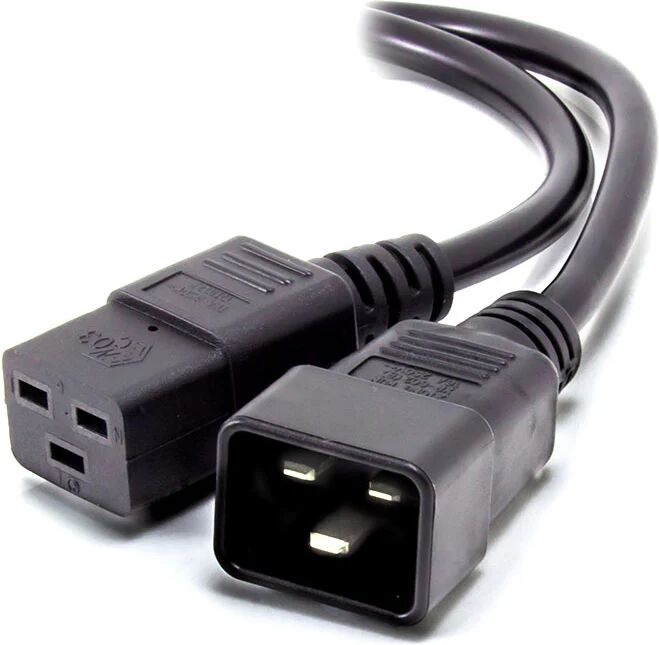 Alogic 2M Iec C19 To Iec C20 Power Extension Male To Female Cable