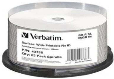 Verbatim Blu Ray Bd R 25Pk 25Gb 6X Spindle