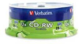 Verbatim Cd Rw 700Mb 25Pk Spindle 12X