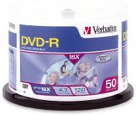 Verbatim Spindle 16X Dvd R 50Pk