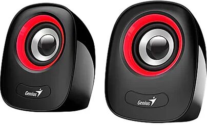 Genius Sp Q160 Red Black 2 Usb Powered Speaker