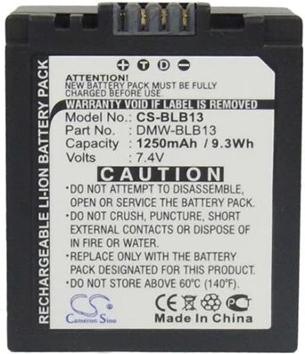 Cameron Sino Blb13 Battery Replacement For Panasonic Camera