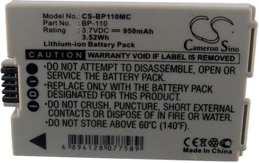 Cameron Sino Bp110Mc Battery Replacement For Canon Camera