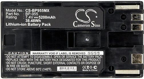 Cameron Sino Bp955Mx Battery Replacement For Canon Camera