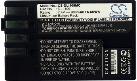 Cameron Sino Dli109Mc Battery Replacement For Pentax Camera