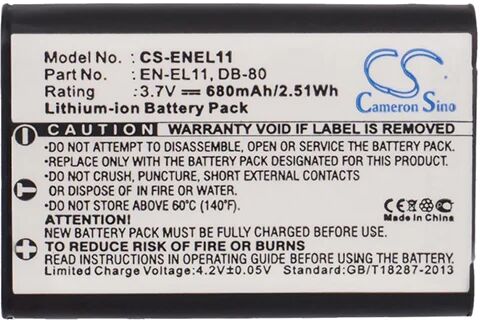 Cameron Sino Enel11 Battery Replacement For Nikon Camera