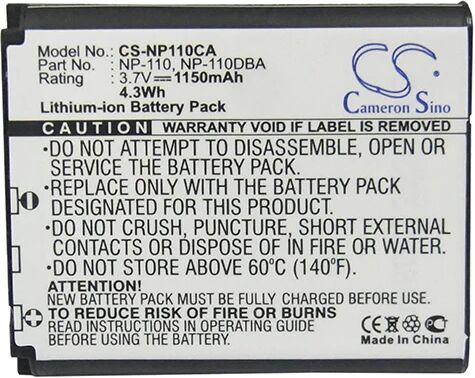 Cameron Sino Np110Ca Battery Replacement For Casio Camera