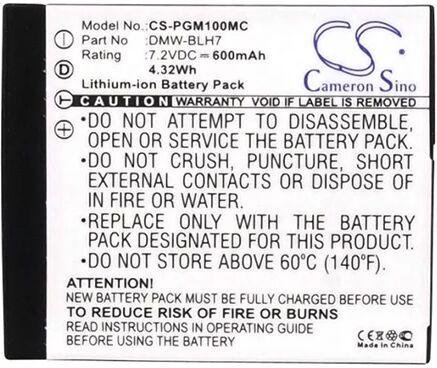 Cameron Sino Pgm100Mc Battery Replacement For Panasonic Camera