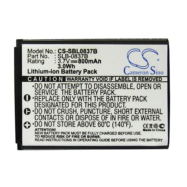 Cameron Sino Sbl0837B Battery Replacement For Samsung Camera