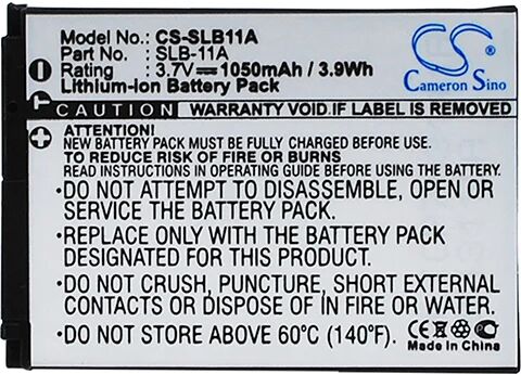 Cameron Sino Slb11A Battery Replacement For Samsung Camera