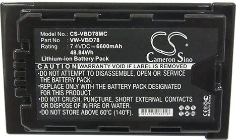 Cameron Sino Vbd78Mc Battery Replacement For Panasonic Camera