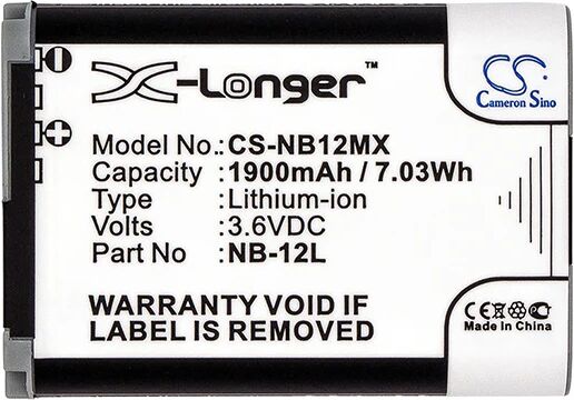 Cameron Sino Nb12Mx Battery Replacement For Canon Camera