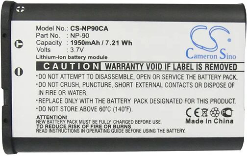 Cameron Sino Np90Ca Battery Replacement For Casio Camera