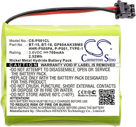 Cameron Sino P501Cl Battery Replacement For At And T Cordless Phone