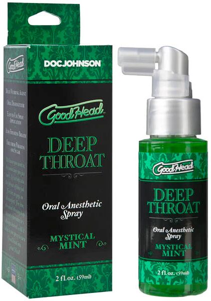 Doc Johnson GoodHead Deep Throat Spray - Mystical Mint Flavoured Deep Throat Spray - 59 ml Bottle