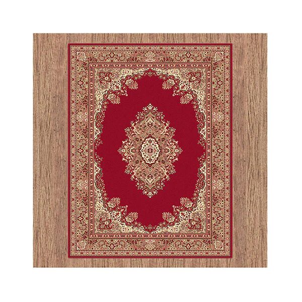 Unbranded Polypropylene Ruby Red Rug