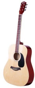 Alpha 41 Inch Wooden Acoustic Guitar Natural Wood