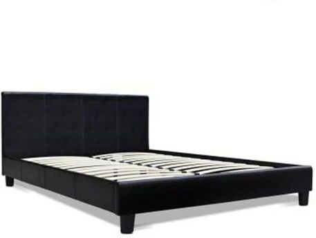 Artiss PVC Leather Bed Frame Black