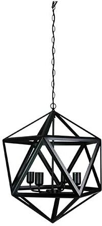 Oriel Lighting Geometric 4 Light Pendant Matt Black