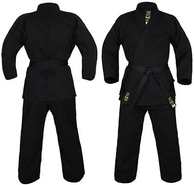 Morgan Sports Yamasaki Gold Deluxe Brushed Canvas Karate Uniform Adult 14 Oz