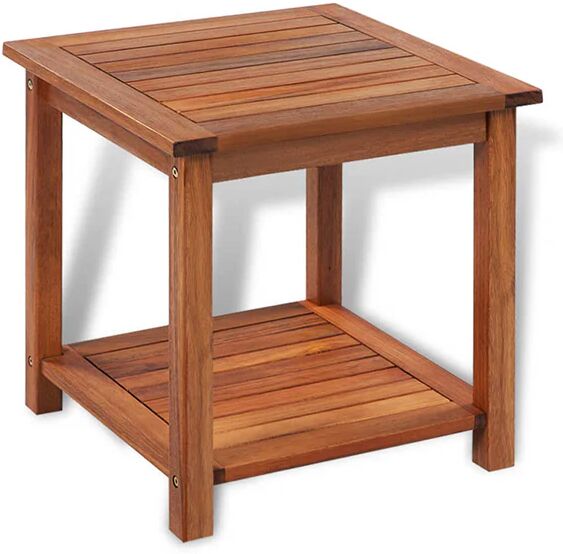 Unbranded Side Table Solid Acacia Wood 45X45X45 Cm