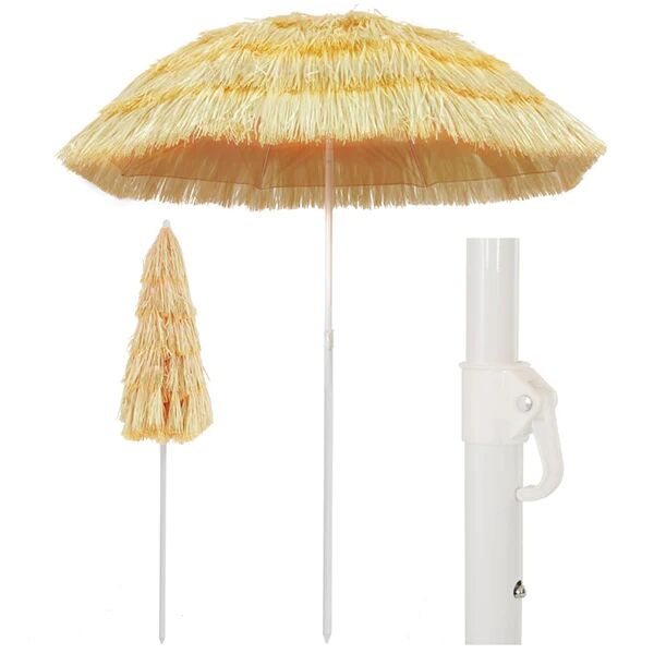 Unbranded Beach Umbrella Natural Hawaii Style