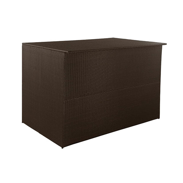 Unbranded Outdoor Storage Box Poly Rattan 150 X 100 X 100 Cm Brown