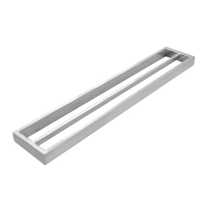 Unbranded Omar Square Chrome Double Towel Rail 600mm
