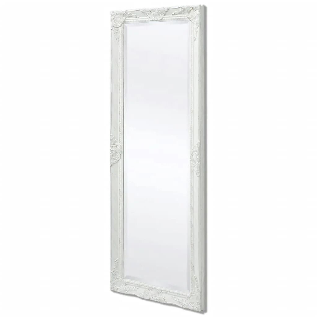 Unbranded Wall Mirror Baroque Style 140 x 50 Cm White