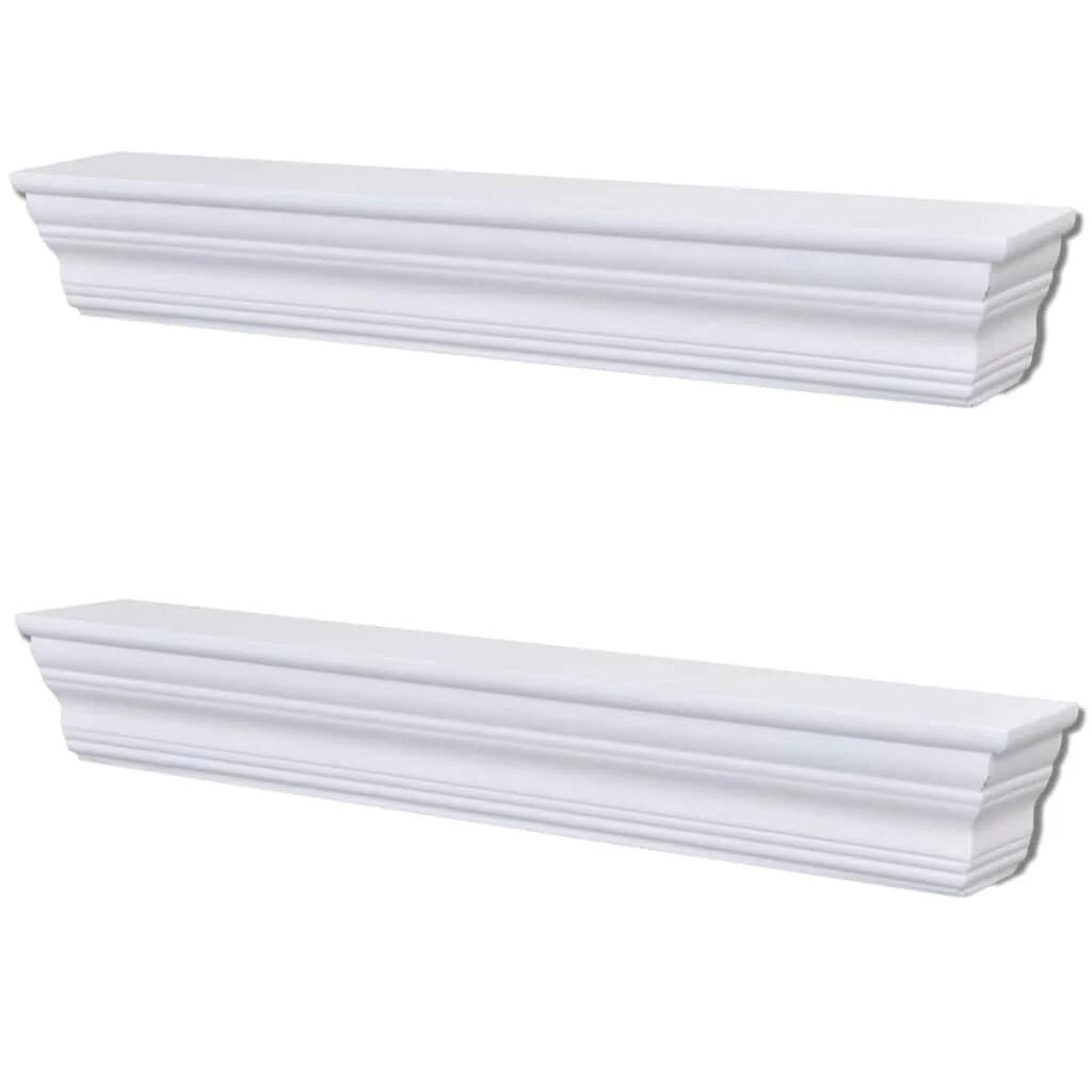 Unbranded Wall Shelves Aaliyah White 2 Pcs