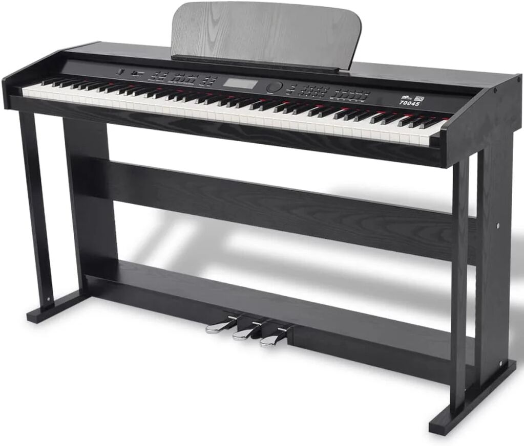 Unbranded 88-Key Digital Piano With Pedals Black Melamine Board