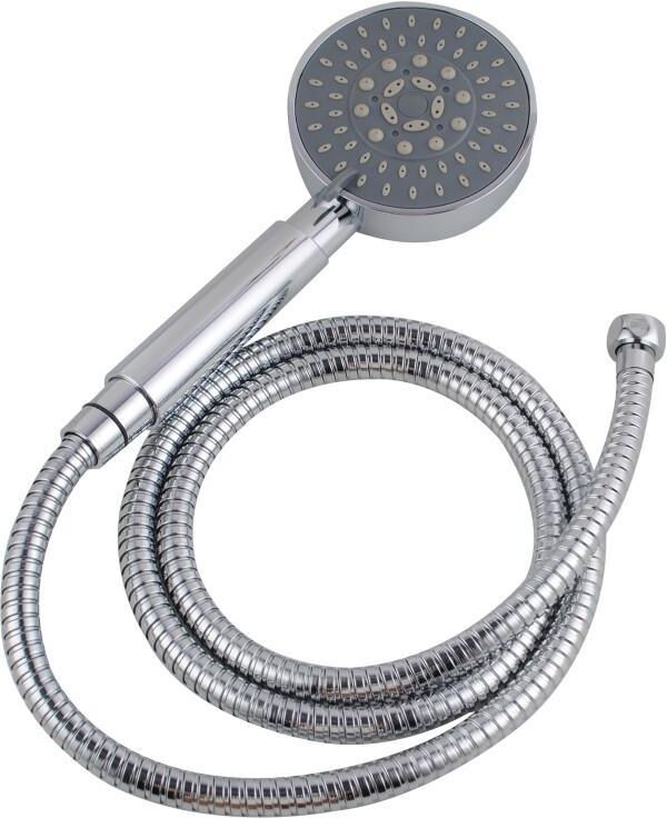 Unbranded Chrome 5 Function Round ABS Hand Held Shower With 1.5m Water Hose