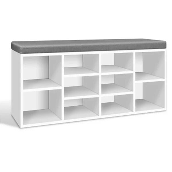 Artiss Fabric Shoe Bench With Storage Cubes