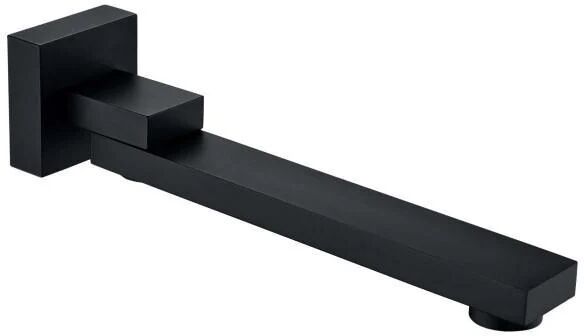 Unbranded Ottimo Nero Square Matte Black Bath/Basin Spout