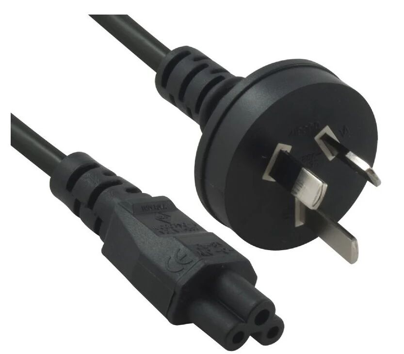 8Ware Power Cable from 3-Pin AU Male to IEC C5 Female plug in 2m
