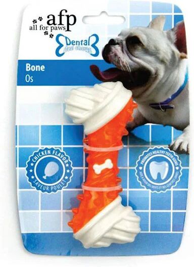 All For Paws Dog Chew Bone Chicken Flavour Taste Dental Puppy Chews Rigid Teething