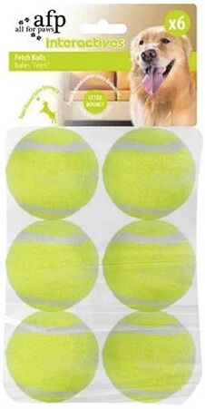 All For Paws 6 Pack Dog Fetch Balls Heavy Fetch N Treat Replacement Ball