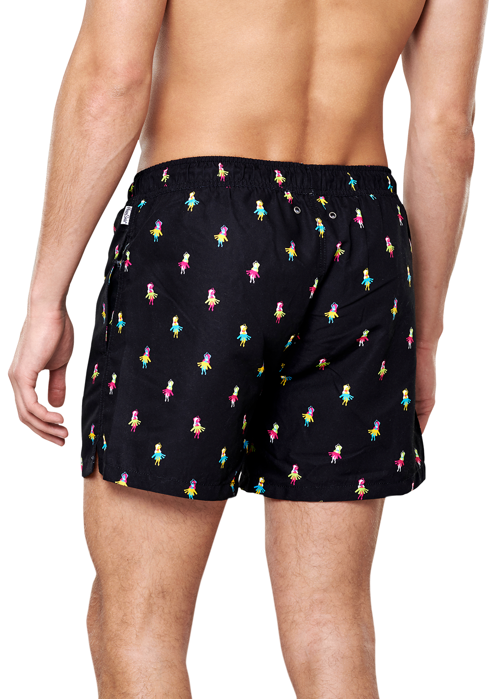 Happy Socks Hula Swim Shorts - Black,Pink - Men