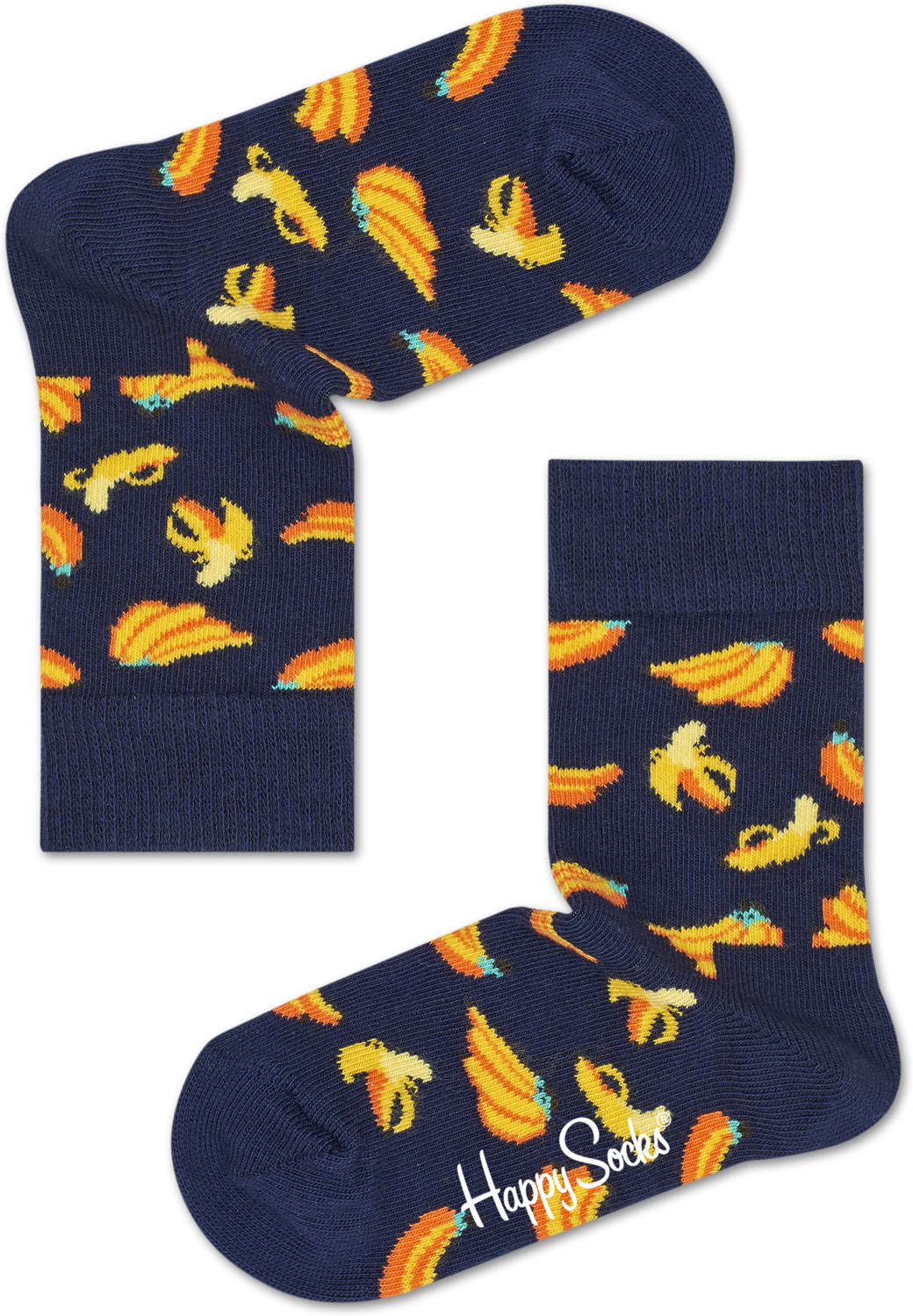 Happy Socks Kids Banana Sock - Blue,Yellow - Kids