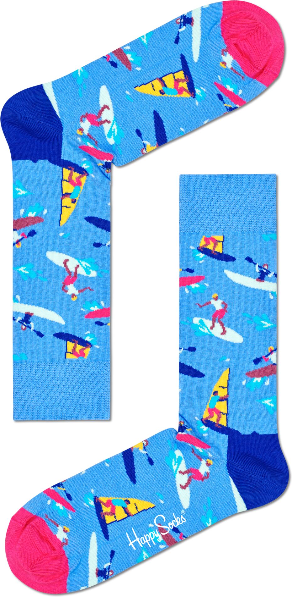 Happy Socks Watersports Sock - Blue,Pink,Yellow - Unisex