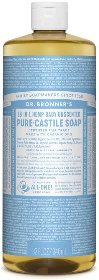 Dr. Bronner's Dr Bronner's Pure Castile Liquid Soap Baby Unscented 946ml